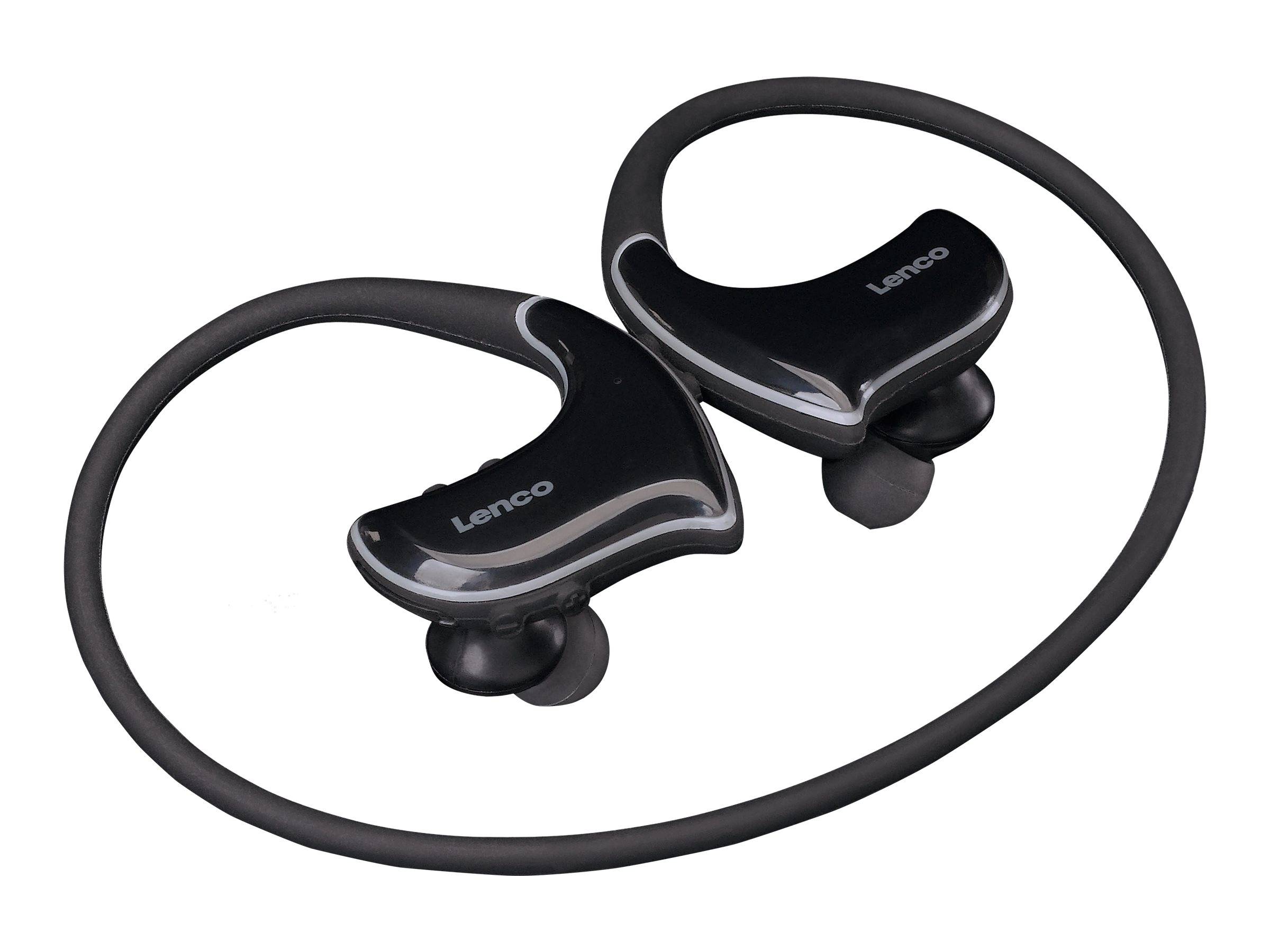 Lenco BTX-750BK športové Headset do uší (In Ear) Bluetooth čierna Headset, okolo krku, odolný proti potu-2