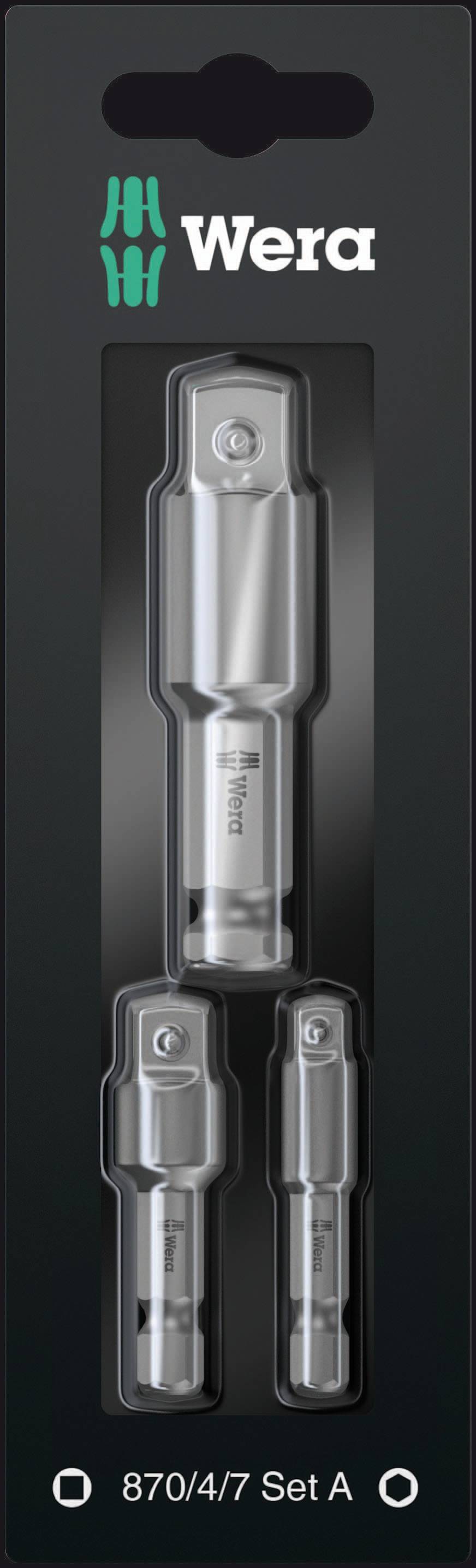 Wera 870/4/7 Set A 05073200001 Kit raccordi per bussole Impronta (cacciavite) 1/4 (6.3 mm) 1 KIT
