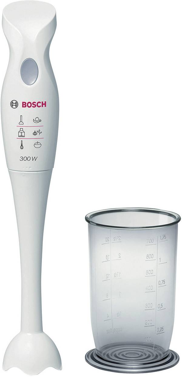 Bosch Haushalt MSM6B150 tyčový mixér 300 W s mixovacou nádobou biela