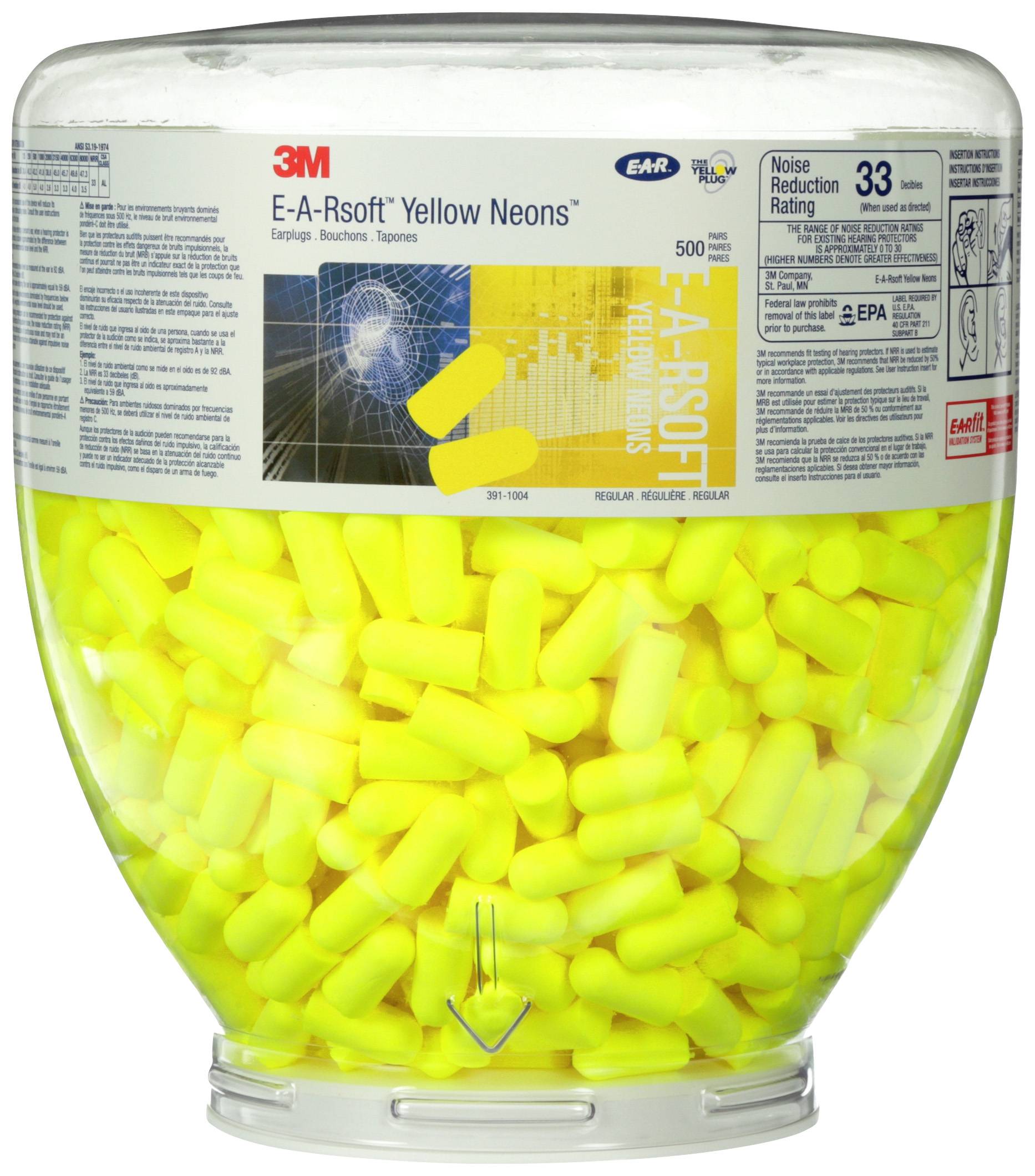 3M EAR PD01002 Soft One-Touch Hörselproppar påfyllning 34 dB Engångs EN 352-2 500 par