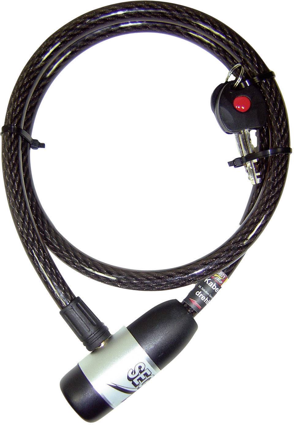 Security Plus K86 Kabellås Sort Nøglelås