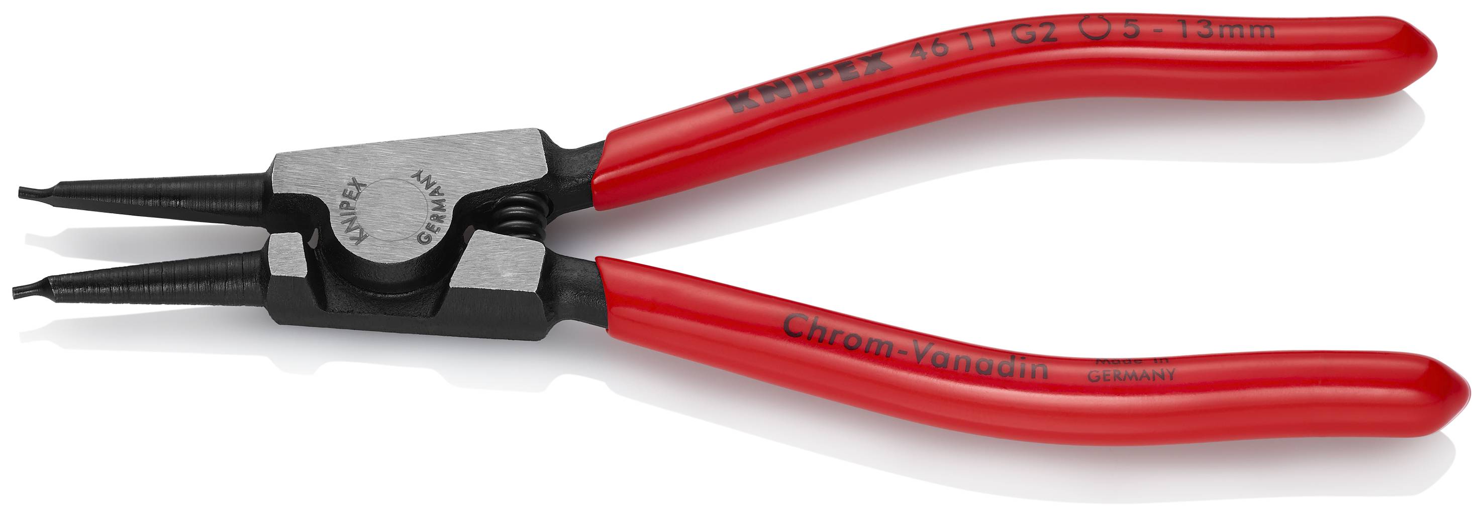 Knipex 46 11 G2 Seegeringtang Passer til Udvendige ringe 5-13 mm Spids form lige