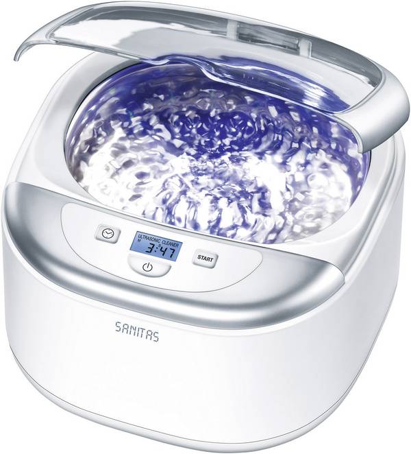 Sanitas SUR 42 ultrazvukový čistič univerzálne 50 W 550 ml S čistiacim košom