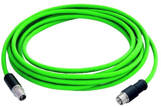 Telegärtner 100017377 M12 sieťové káble, prepojovacie káble CAT 6A S/FTP 2 m zelená 1 ks-2