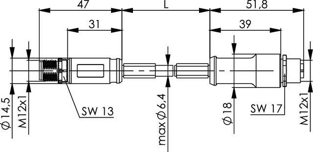 Telegärtner 100017377 M12 sieťové káble, prepojovacie káble CAT 6A S/FTP 2 m zelená 1 ks-3