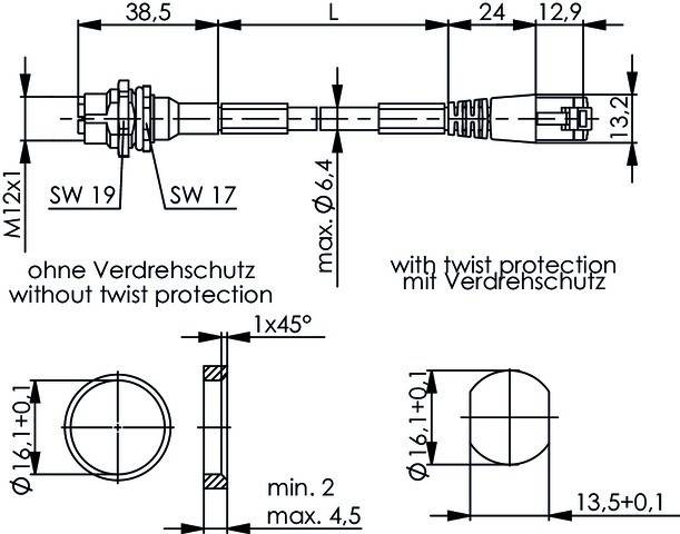 Telegärtner 100017395 M12 sieťové káble, prepojovacie káble CAT 6A S/FTP 5.00 m zelená 1 ks-2