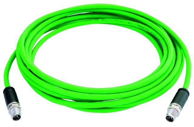 Telegärtner 100017181 M12 sieťové káble, prepojovacie káble CAT 6A S/FTP 5 m žltá 1 ks-2