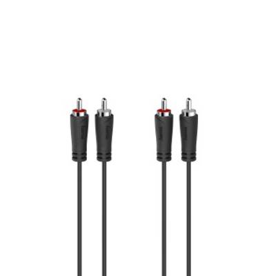 Hama 00205258 cinch audio prepojovací kábel [2x cinch zástrčka - 2x cinch zástrčka] 3 m čierna 