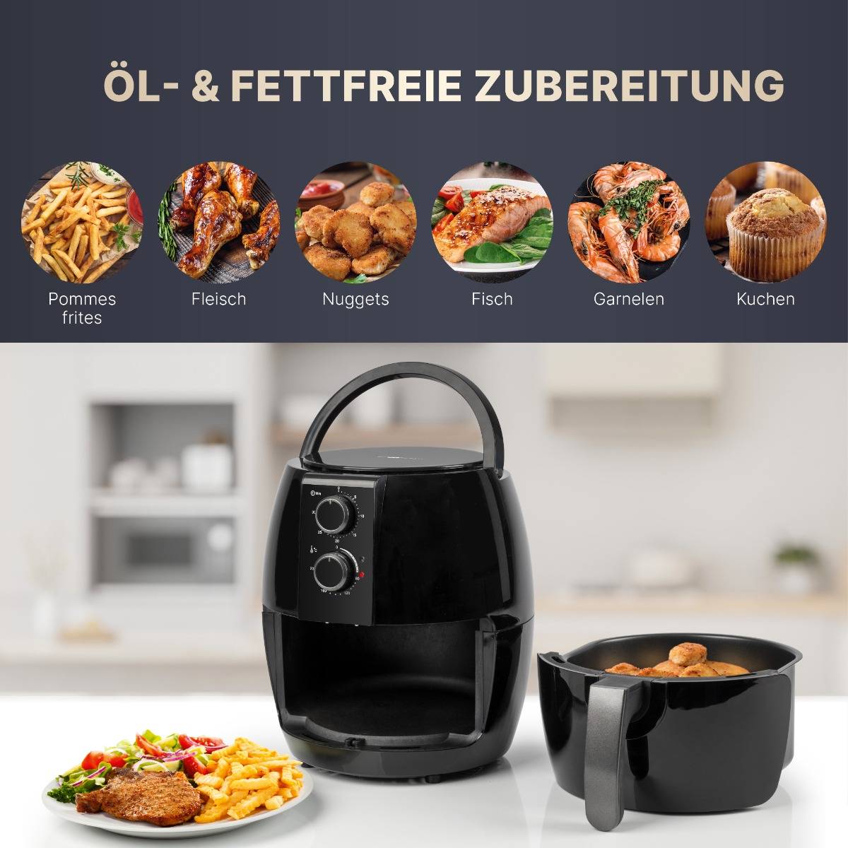 Clatronic FR 3780 H 3.6 l, 1350 W, čierna, titan-4
