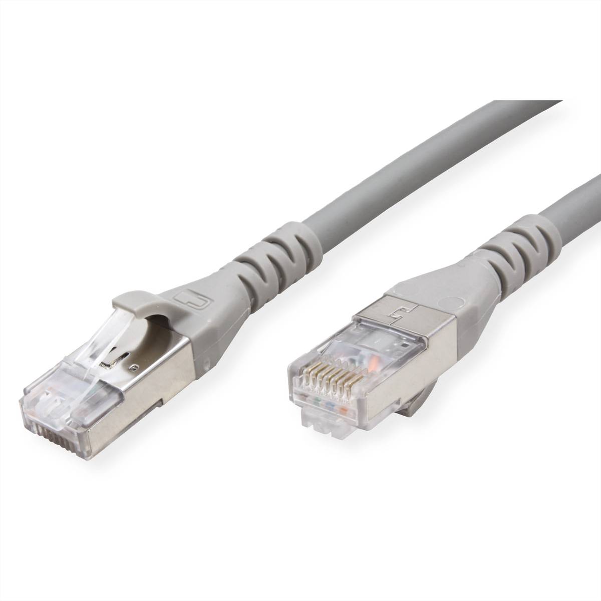 Metz Connect 1308450233-E RJ45 sieťové káble, prepojovacie káble CAT 6A S/FTP 0.20 m sivá dvojžilový tienený, bez halogé-1