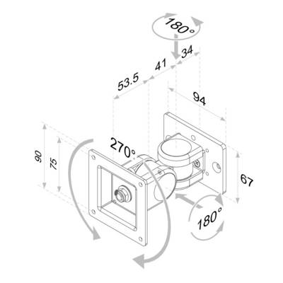 Neomounts FPMA-DTBW200 1-násobný držiak monitoru 25,4 cm (10") - 76,2 cm (30") sklápajúci, nakláňací, otočný-1