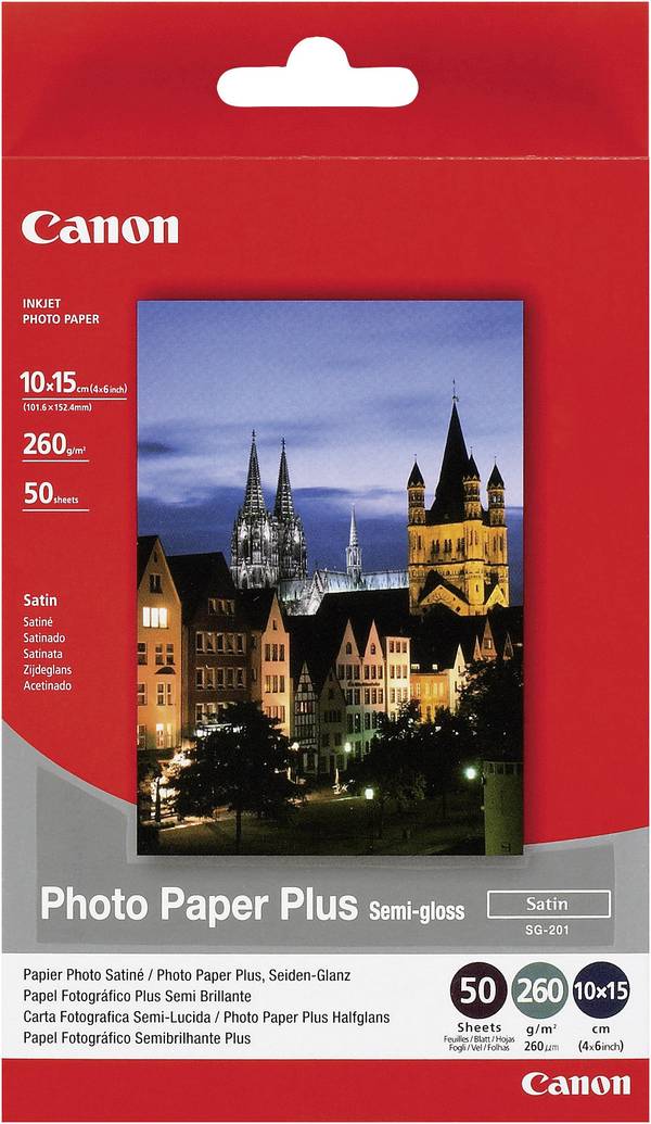 Canon Photo Paper Plus Semi-gloss SG-201 1686B015 fotografický papier 10 x 15 cm 260 g/m² 50 listov hodvábne lesklý