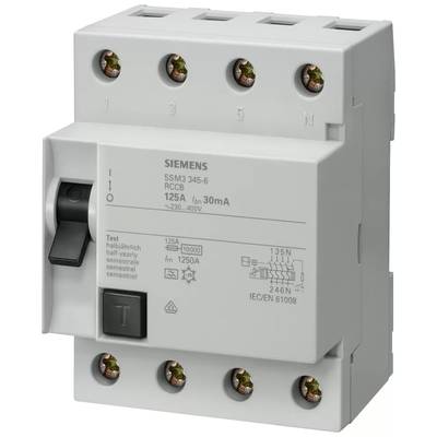 Siemens 5SM37450 5SM3745-0 prúdový chránič  AC    125 A 0.5 A 400 V