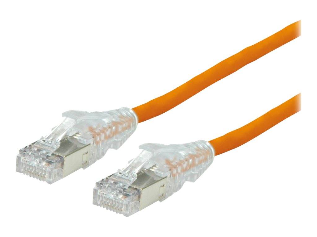 Secomp 21.05.0537 RJ45 sieťové káble, prepojovacie káble CAT 6A S/FTP 3.00 m oranžová dvojžilový tienený, bez halogénov,-1