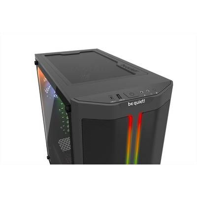 BeQuiet PURE BASE 500DX midi tower PC skrinka čierna 3 predinštalované ventilátory, integrované osvetlenie, bočné okno, -16