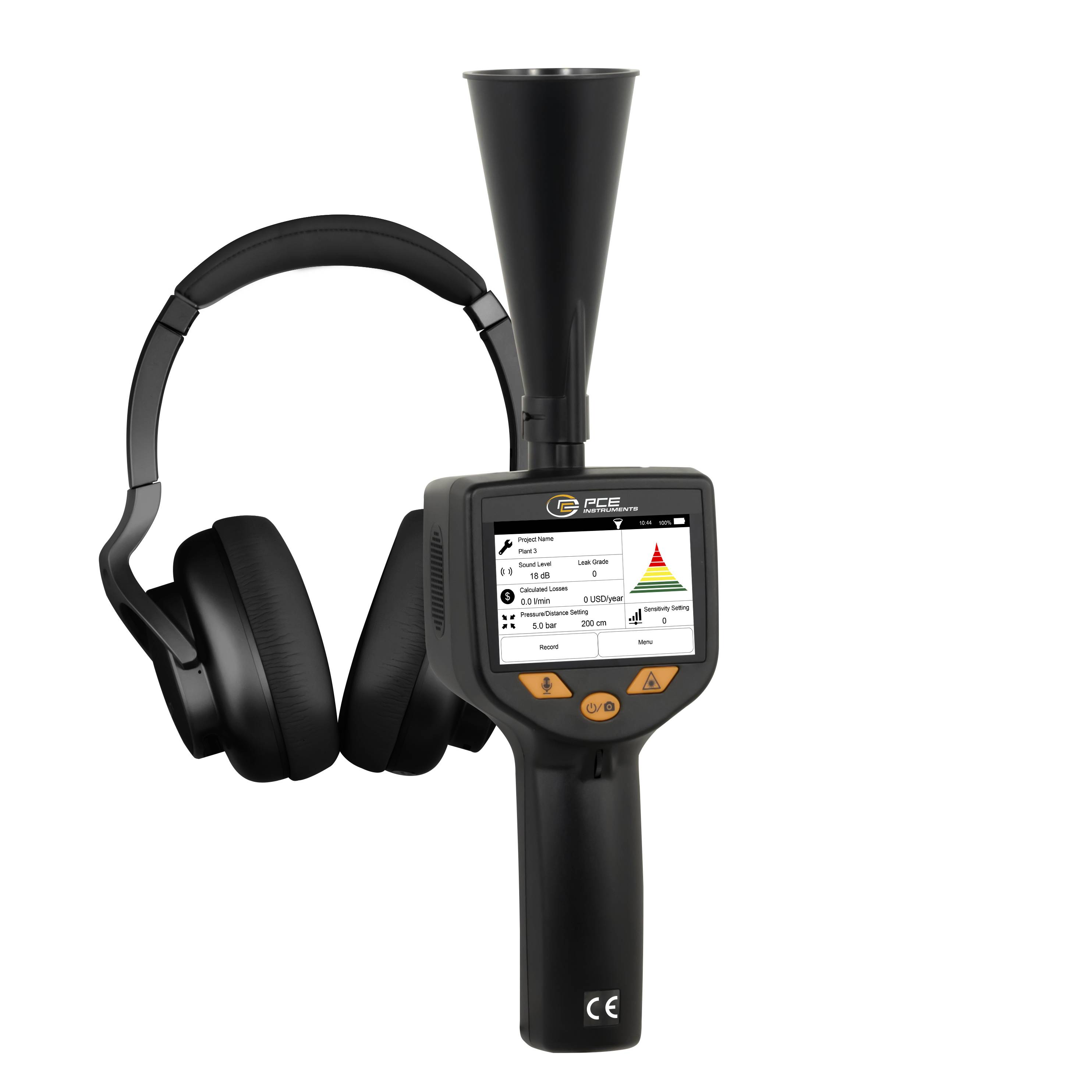 PCE Instruments Lekdetector Gas, Luchtdruk Met datalogger, Met USB-interface