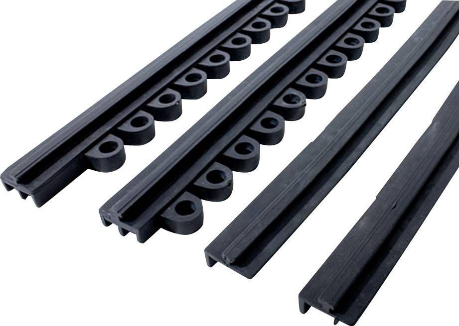 COBA Europe DT010005 Premier Verbinder Female Piastra in PVC (L x L x A) 450 x 20 x 15 mm Nero