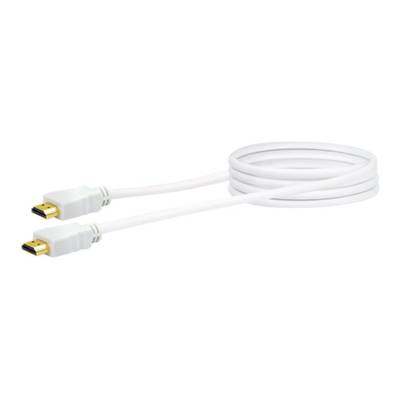 Schwaiger HDMI prepojovací kábel Zástrčka HDMI-A, Zástrčka HDMI-A 1.50 m biela HDM0150042 pozlátené kontakty, Ultra HD (
