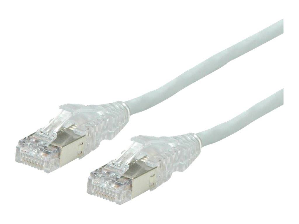 Secomp 21.05.0510 RJ45 sieťové káble, prepojovacie káble CAT 6A S/FTP 1.00 m sivá dvojžilový tienený, bez halogénov, sam-1