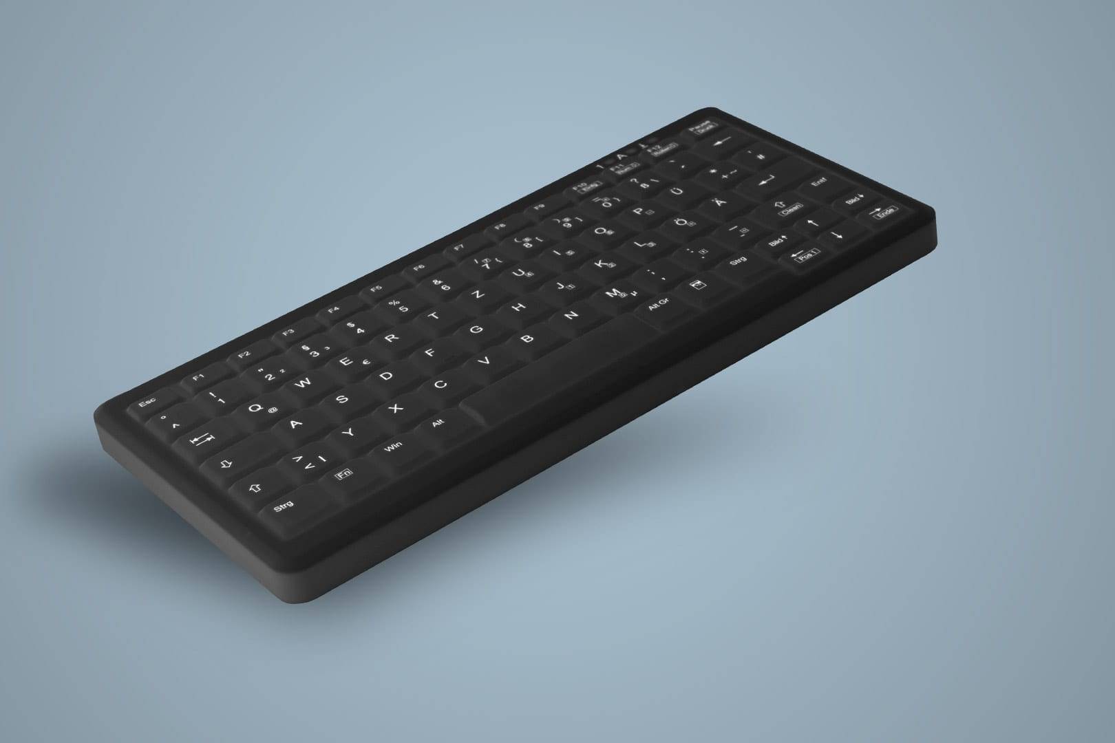 Contour Active Key AK-C4110F-U1-B/GE USB hygienická klávesnice nemecká, QWERTZ čierna silikónová membrána, vhodné pre de-2