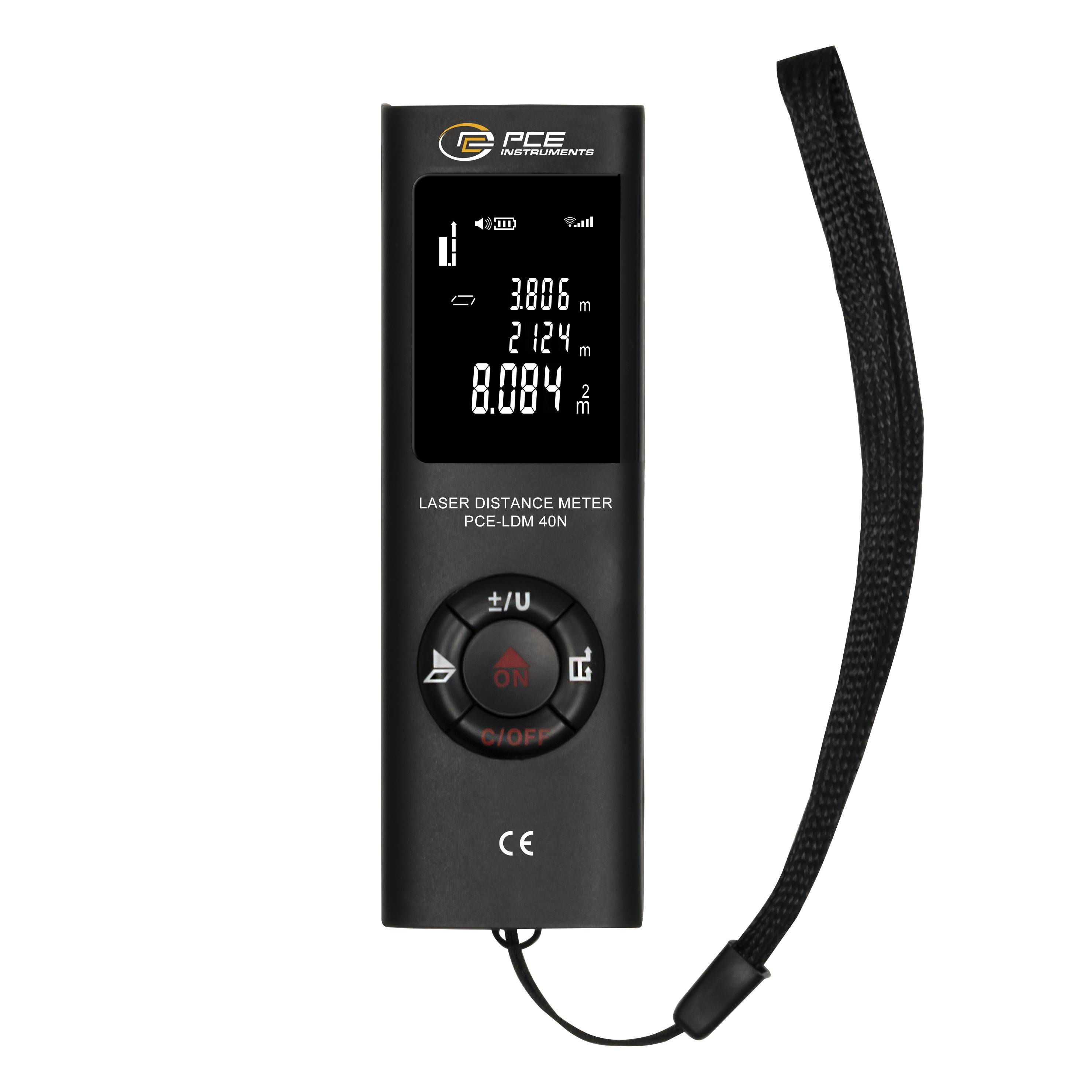 PCE Instruments laserový diaľkomer, max. dosah 40 m, Li-Ion akumulátor-1