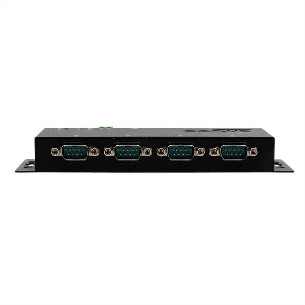 Exsys EXSYS - GmbH Etherent zu 4 x RS-232/422/485 inkl. 12V/3A Netzteil PoE - Ethernet sériový server pre konzoly