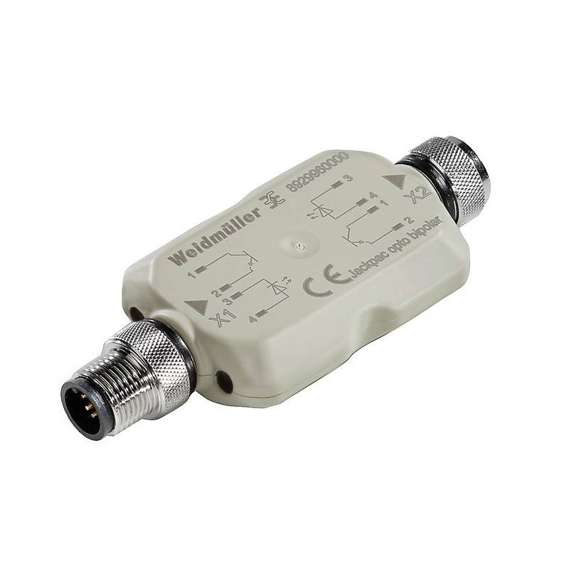 Weidm&uuml;ller JPO 24VDC 2X0.2A M12S 8929960000 Buskoppeling