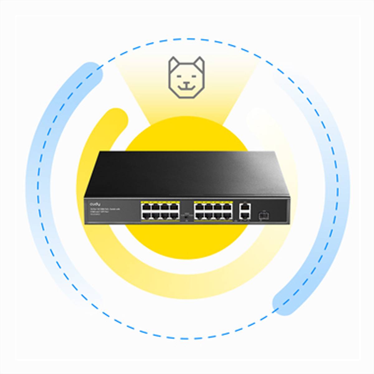 cudy Cudy FS1018PS1 switch di rete Fast Ethernet (10/100) Supporto Power over Etherne sieťový switch 7200 MBit/s-1