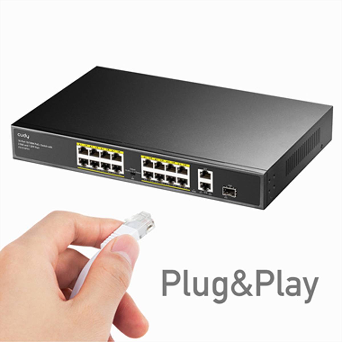 cudy Cudy FS1018PS1 switch di rete Fast Ethernet (10/100) Supporto Power over Etherne sieťový switch 7200 MBit/s-3