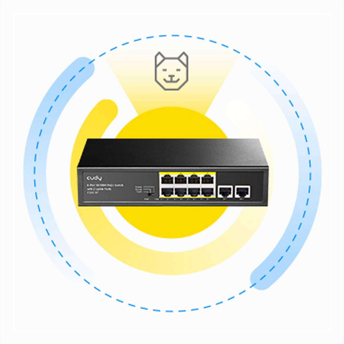 cudy Cudy FS1010P switch di rete Fast Ethernet (10/100) Supporto Power over Ethernet sieťový switch 10 / 100 MBit/s-2