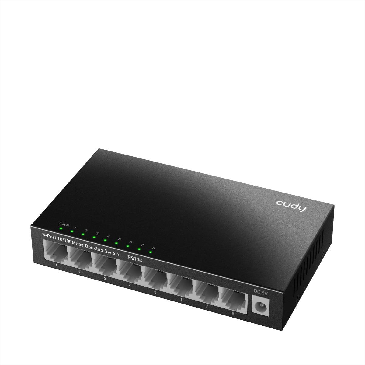Cudy FS108 FS108 8-Port 10/100 Metal Switch - Switch - 0,1 Gbps Netwerk switch