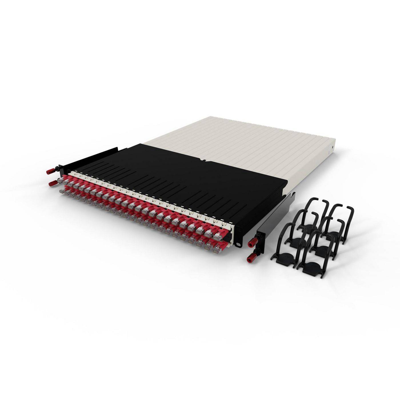 Patchbox  .one 30RU Cat 6a STP 1.8 m Rot - Kabel - Netzwerk Kabelgeleiding voor patchkast 483 mm (19) 30 HE Rood