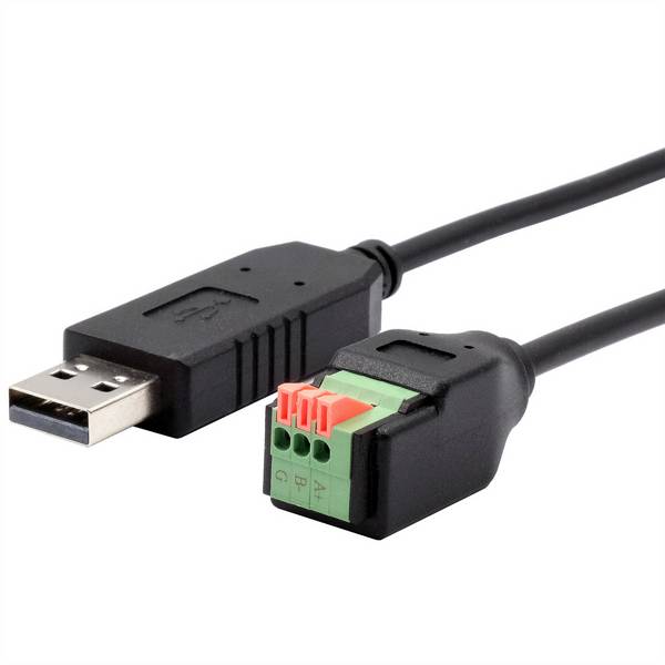 Exsys počítač adaptér  EXSYS GmbH USB zu 1S Seriell RS-485 Kabel mit Terminal Block mit Drucktaster, 1.