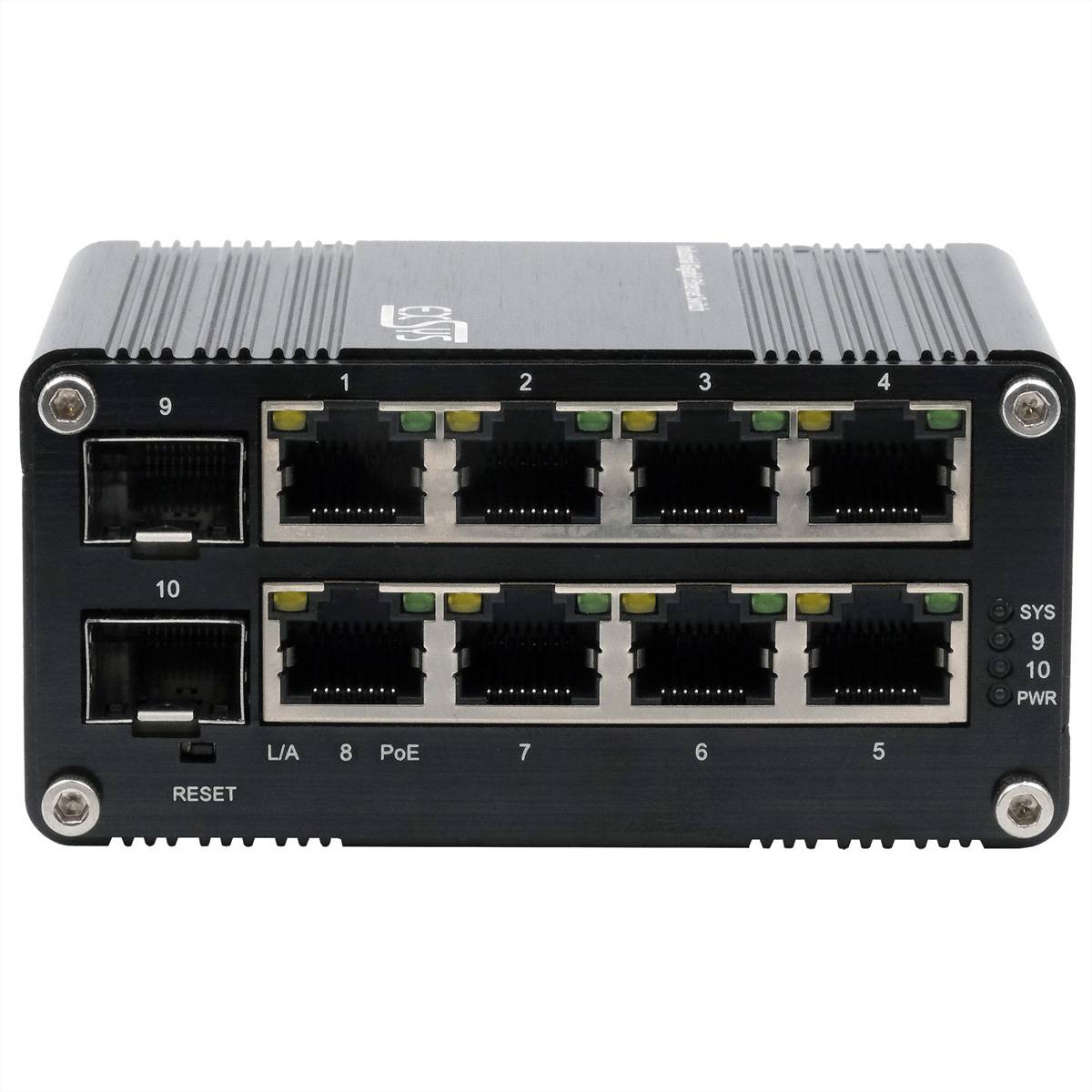 Exsys EX-62035MPoE-SFP-8+2 industri&euml;le Gigabit SFP PoE+ miniswitch Web Managed