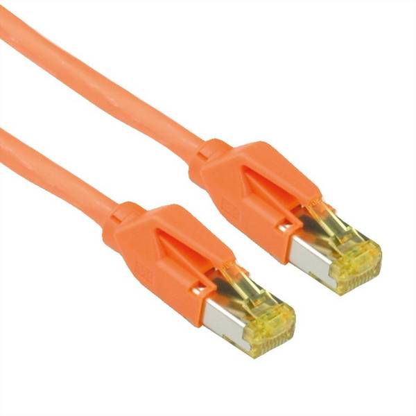 Secomp 21.05.9605 RJ45 sieťové káble, prepojovacie káble CAT 6A S/FTP 10.00 m oranžová dvojžilový tienený, bez halogénov, samozhášavý 1 ks