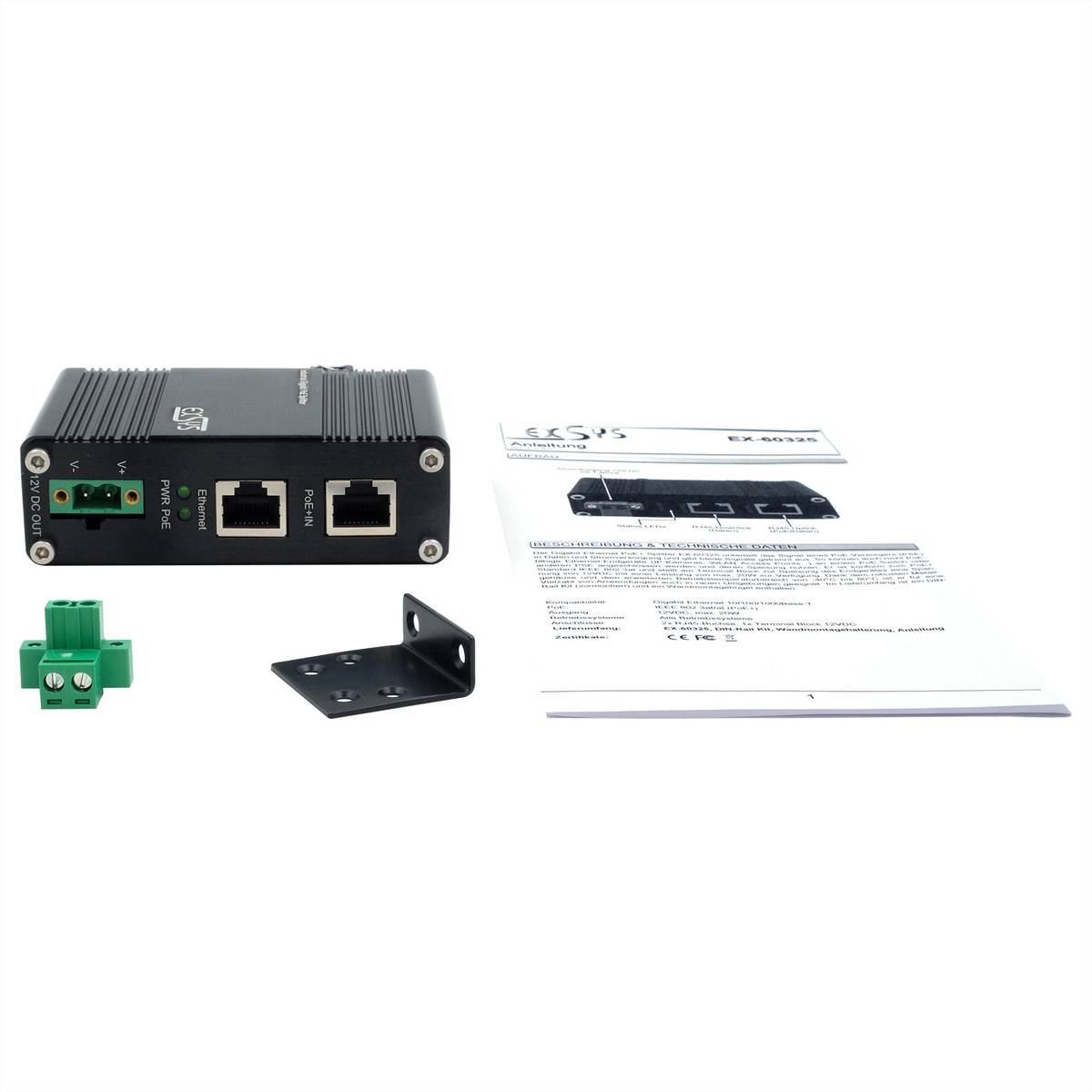Exsys Switch PoE splitter-4