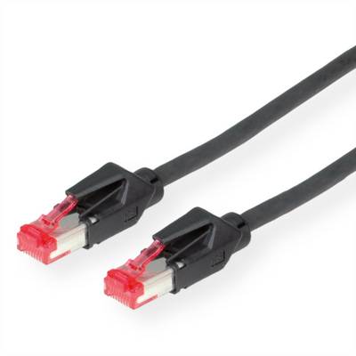 Secomp 21.05.2036 RJ45 sieťové káble, prepojovacie káble CAT 6 S/FTP 3.00 m čierna dvojžilový tienený, bez halogénov, sa-0