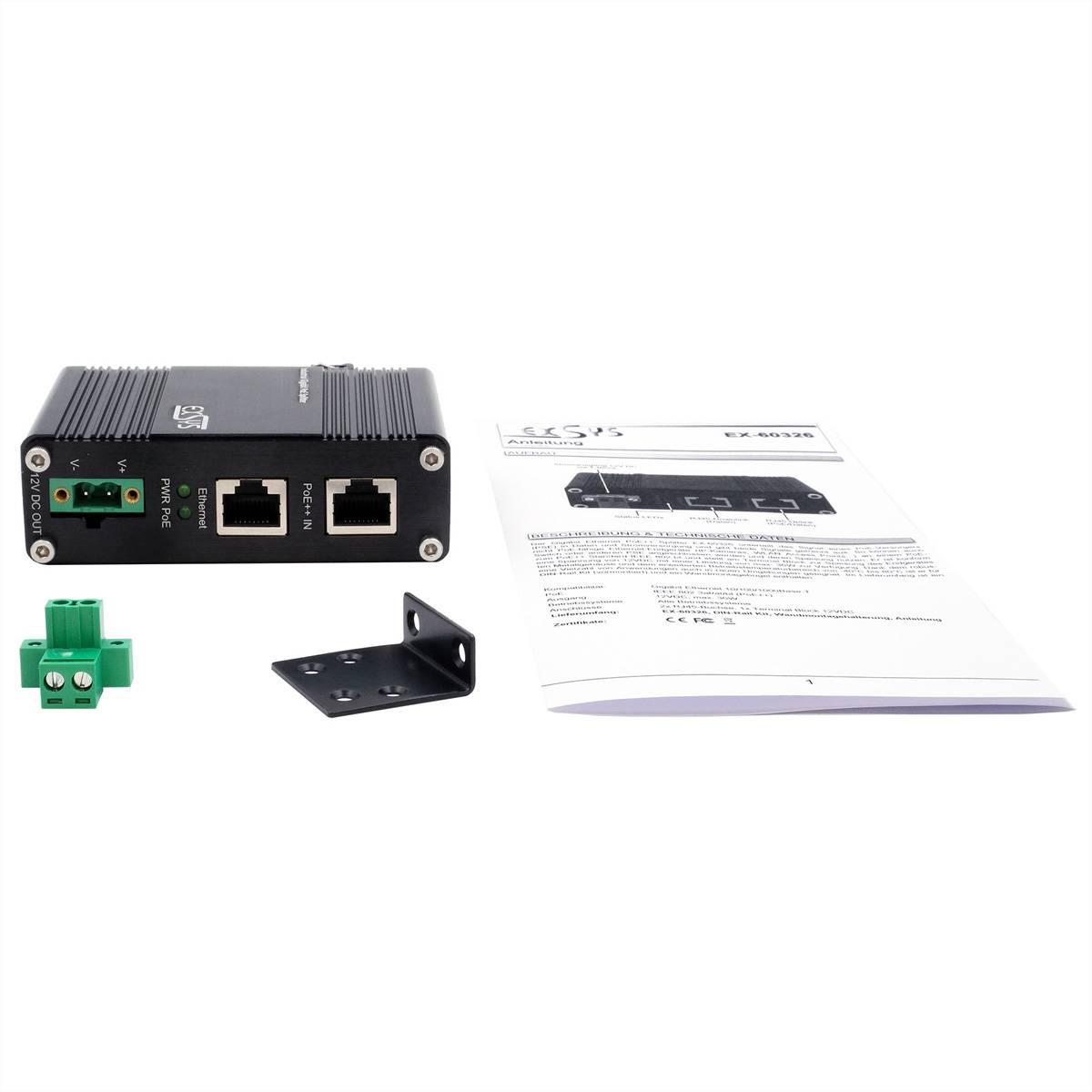 Exsys EXSYS EX-60326 PoE++ Splitter PoE splitter-3