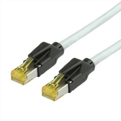 Secomp 21.05.9550 RJ45 sieťové káble, prepojovacie káble CAT 6A S/FTP 5.00 m sivá dvojžilový tienený, bez halogénov, sam-0