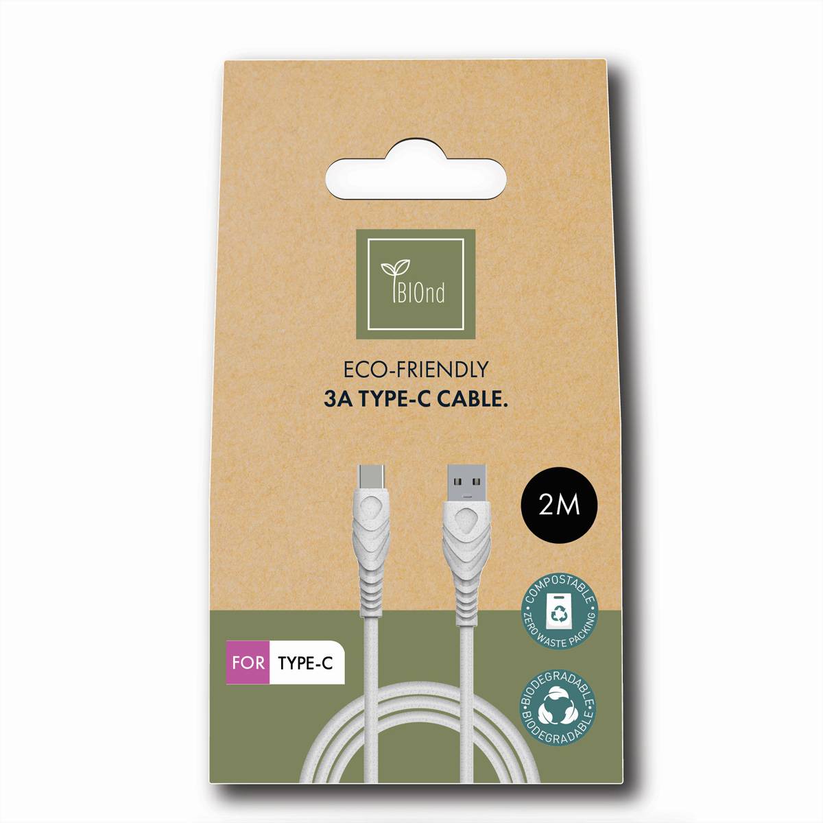 BIOnd USB kábel konektor rj45 2.00 m biela BIO-20-TC-2