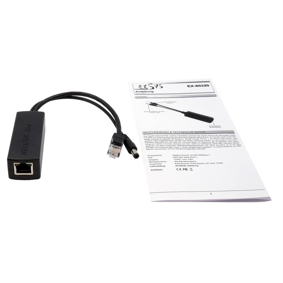 Exsys EX-60320 PoE splitter-3