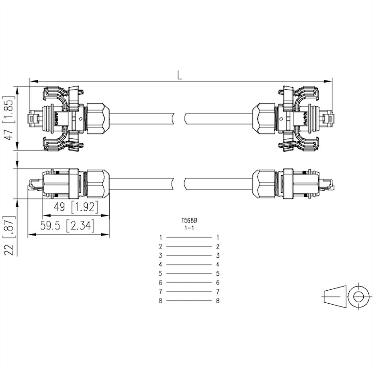 Metz Connect 141N113K13KA0 RJ45 sieťové káble, prepojovacie káble CAT 6 S/FTP 10.00 m žltá IP65, krytie PUR 1 ks-1