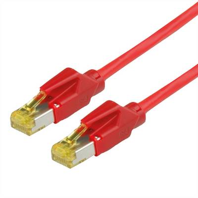 Secomp 21.05.9501 RJ45 sieťové káble, prepojovacie káble CAT 6A S/FTP 0.50 m červená (jasná) dvojžilový tienený, bez hal-0