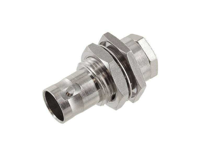 Teleg&auml;rtner BNC-Kabeleinbaubuchse 50 Ohm l&ouml;t BNC-kabelaansluiting 50 ohm soldeer 100123563 Zilver (metallic) 1 stuk(s)
