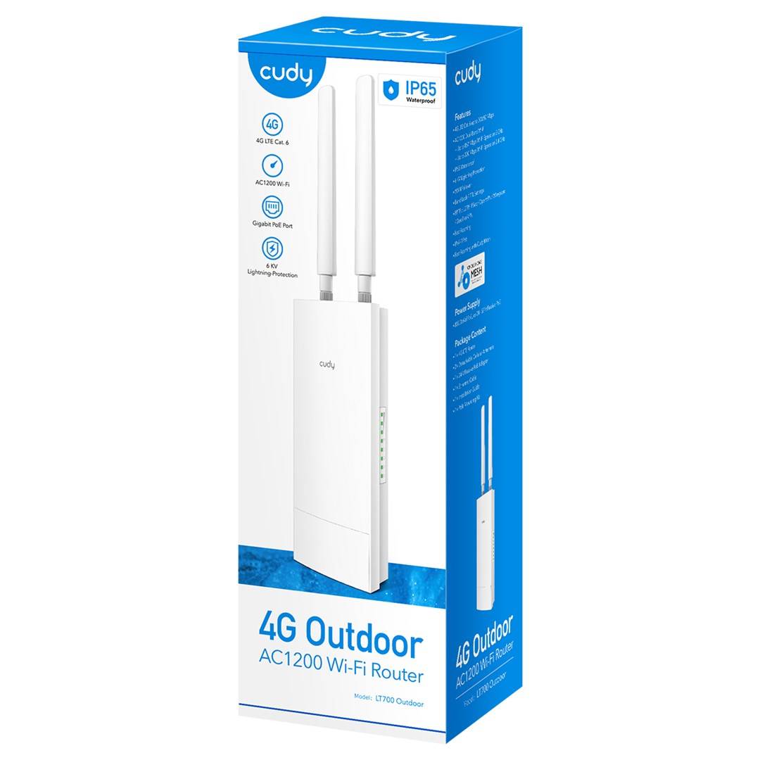 cudy Cudy LT700 router wireless Gigabit Ethernet Dual-band (2.4 GHz/5 GHz) 4G Bianco router-2