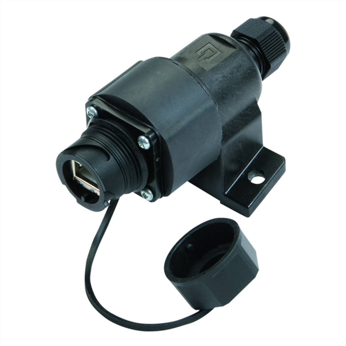 Teleg&auml;rtner STX V1 AP-Dose, RJ45 Modul A STX V1 AP-bus, kunststof, RJ45 module A CAT.6A(IEC), incl. beschermkap... 100007446 Zwart 1 stuk(s)