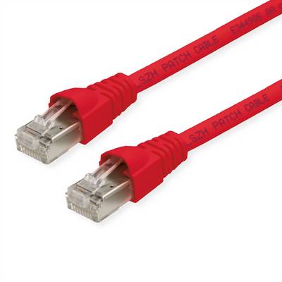 Telegärtner 100028072 RJ45 sieťové káble, prepojovacie káble CAT 6A S/FTP 5.50 m červená (jasná) dvojžilový tienený, s o-0