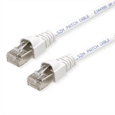 Telegärtner 100008300 RJ45 sieťové káble, prepojovacie káble CAT 6A S/FTP 1.5 m biela dvojžilový tienený, s ochranou, sa-0