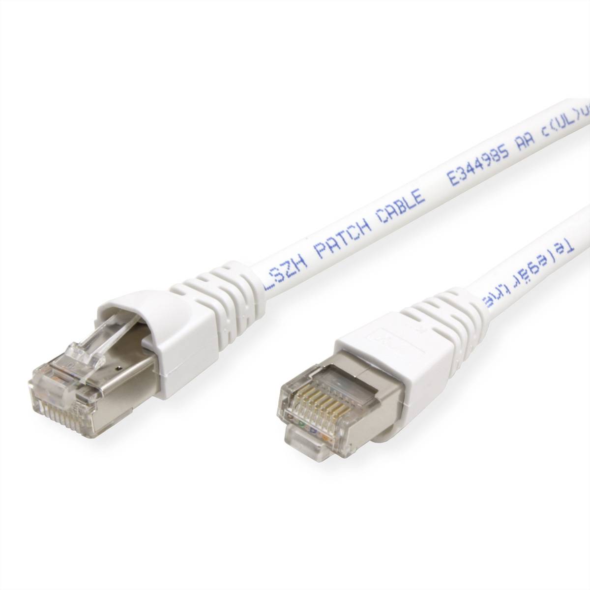Telegärtner 100008300 RJ45 sieťové káble, prepojovacie káble CAT 6A S/FTP 1.5 m biela dvojžilový tienený, s ochranou, sa-2