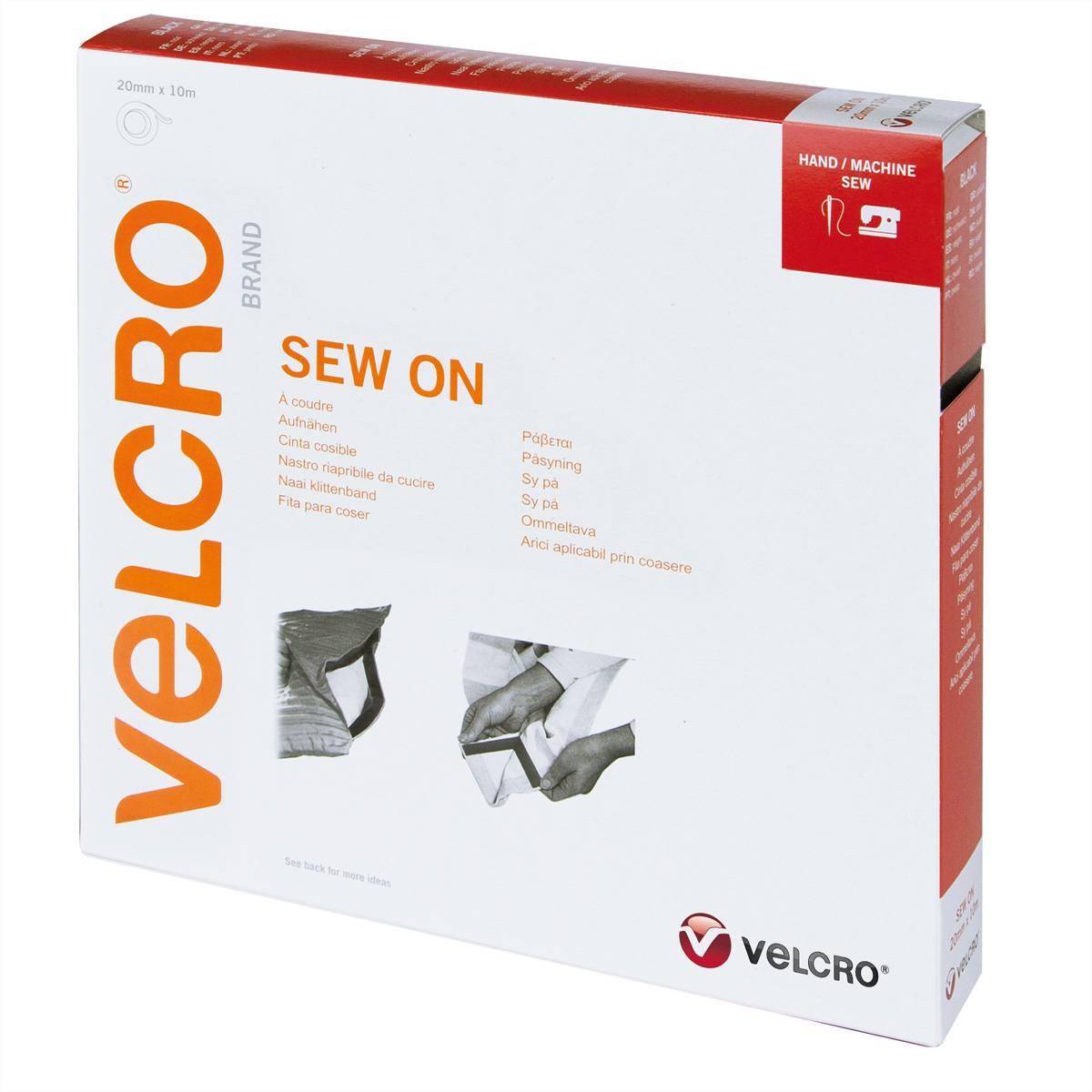 VELCRO VEL-EC60271, Schwarz, 20 mm, 10 m, 1 St&uuml;ck(e), Box Klittenband (l x b x h) 10 m x 20 mm x 80 mm Zwart 1 stuk(s)